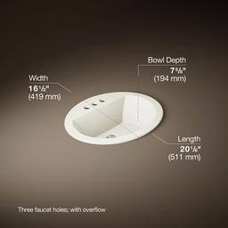 Bryant 20-1/4'' oval drop-in bathroom sink - image 3
