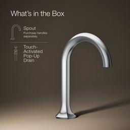 Occasion Bathroom sink faucet spout with Cane design, 1.2 gpm - image 2