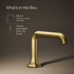Kohler Occasion Bathroom Sink Faucet Spout with Straight Design, 1.2 Gpm - Vibrant Brushed... - image 2
