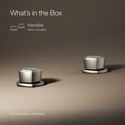 Kohler Occasion Knob Bathroom Sink Faucet Handles - Vibrant Brushed Nickel - image 2