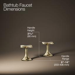 Occasion Deck-mount bath faucet handles with Cross design - image 3