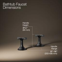 Occasion Deck-mount bath faucet handles with Cross design - image 3
