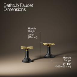Occasion Deck-mount bath faucet handles with Cross design - image 3