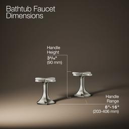 Occasion Deck-mount bath faucet handles with Cross design - image 3