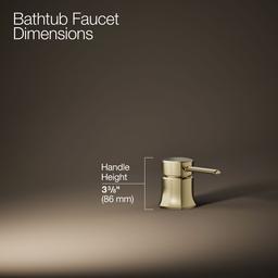 Kohler Occasion Deck-mount Bath Faucet Handle - Vibrant French Gold - image 3