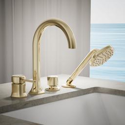 Kohler Occasion Deck-mount Handshower Holder and Two-way Diverter Valve - Vibrant French Gold - image 2
