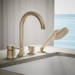 Kohler Occasion Deck-mount Handshower Holder and Two-way Diverter Valve - Vibrant Brushed Bronze - image 2