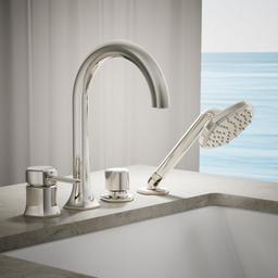 Kohler Occasion Deck-mount Handshower Holder and Two-way Diverter Valve - Vibrant Polished Nickel - image 2