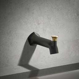 Kohler Occasion Wall-mount Bath Spout with Straight Design and Diverter - Matte Black with... - image 2
