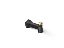 Kohler Occasion Wall-mount Bath Spout with Straight Design and Diverter - Matte Black with... - image 1