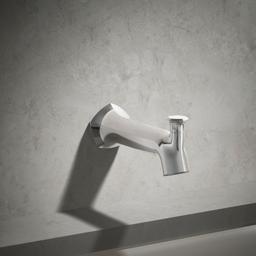 Kohler Occasion Wall-mount Bath Spout with Straight Design and Diverter - Polished Chrome - image 2