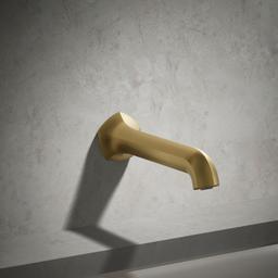 Kohler Occasion Wall-mount Bath Spout with Straight Design, 8'' - Vibrant Brushed Moderne Brass - image 2