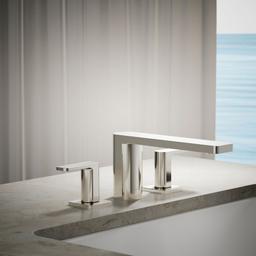 Kohler Parallel Deck-mount Bath Faucet - Vibrant Polished Nickel - image 2