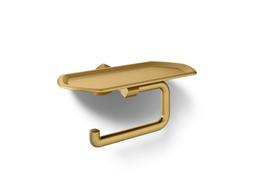 Kohler Occasion Toilet Paper Holder with Tray - Vibrant Brushed Moderne Brass - image 1