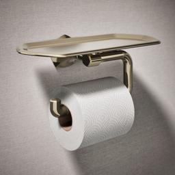 Kohler Occasion Toilet Paper Holder with Tray - Vibrant French Gold - image 2