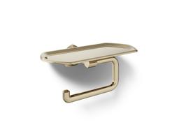 Kohler Occasion Toilet Paper Holder with Tray - Vibrant French Gold - image 1