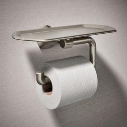 Kohler Occasion Toilet Paper Holder with Tray - Vibrant Brushed Nickel - image 2