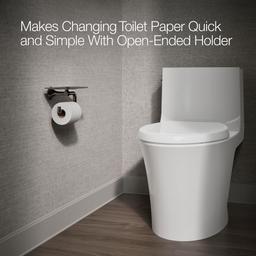 Kohler Occasion Toilet Paper Holder with Tray - Vibrant Titanium - image 4