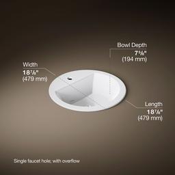 Bryant 19'' round drop-in bathroom sink - image 3
