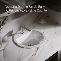 Bryant 19'' round drop-in bathroom sink - image 5