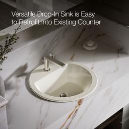 Bryant 19'' round drop-in bathroom sink - image 5