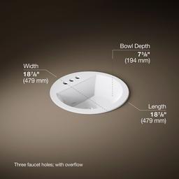 Bryant 19'' round drop-in bathroom sink - image 3
