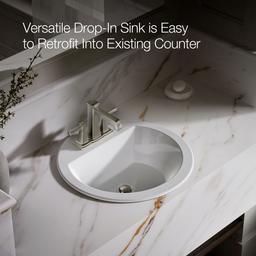 Bryant 19'' round drop-in bathroom sink - image 5