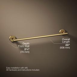 Elate 18'' towel bar - Vibrant Brushed Moderne Brass - image 3