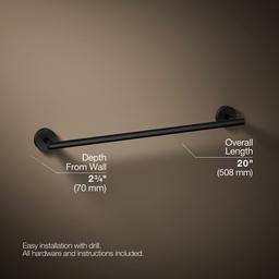 Elate 18'' towel bar - Matte Black - image 3