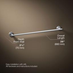 Elate 24'' towel bar - Polished Chrome - image 3