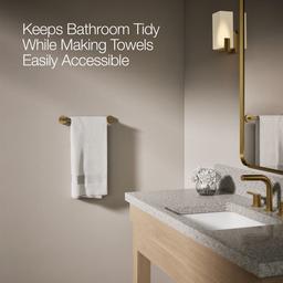Elate 12'' towel bar - Vibrant Brushed Moderne Brass - image 4