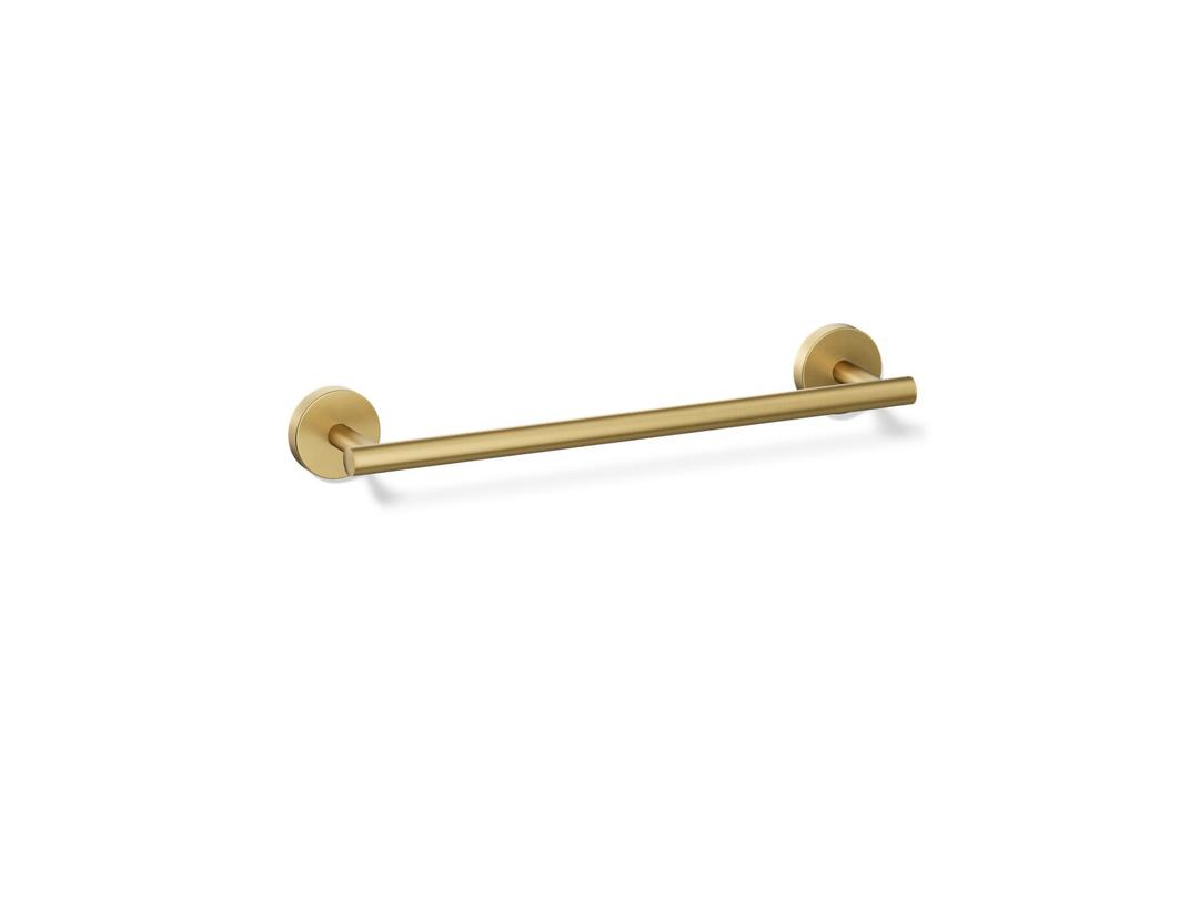 Elate 12'' towel bar - Vibrant Brushed Moderne Brass by Kohler