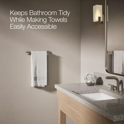 Elate 12'' towel bar - Vibrant Brushed Nickel - image 4