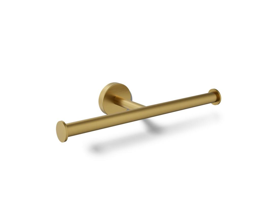 Elate Double toilet paper holder - Vibrant Brushed Moderne Brass by Kohler
