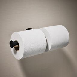 Elate Double toilet paper holder - Matte Black - image 2