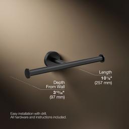 Elate Double toilet paper holder - Matte Black - image 3