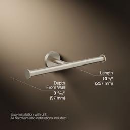 Elate Double toilet paper holder - Vibrant Brushed Nickel - image 3