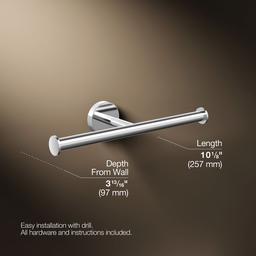 Elate Double toilet paper holder - Polished Chrome - image 3