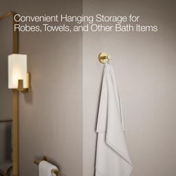 Elate Robe hook - Vibrant Brushed Moderne Brass - image 4