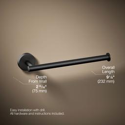Elate 9'' towel arm - Matte Black - image 3
