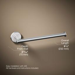 Elate 9'' towel arm - Polished Chrome - image 3