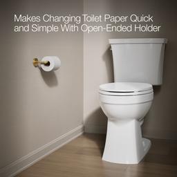 Elate Toilet paper holder - Vibrant Brushed Moderne Brass - image 4