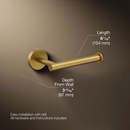 Elate Toilet paper holder - Vibrant Brushed Moderne Brass - image 3