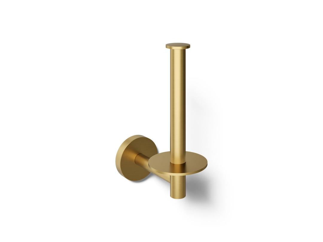Elate Vertical toilet paper holder - Vibrant Brushed Moderne Brass by Kohler