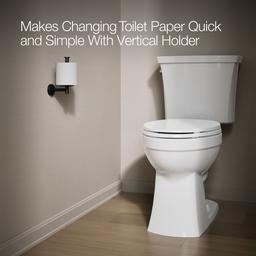 Elate Vertical toilet paper holder - Matte Black - image 4
