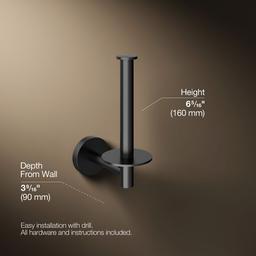 Elate Vertical toilet paper holder - Matte Black - image 3