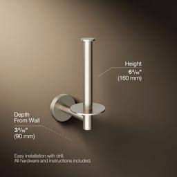 Elate Vertical toilet paper holder - Vibrant Brushed Nickel - image 3