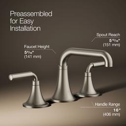 ToneE Widespread bathroom sink faucet, 0.5 gpm - Vibrant Brushed Nickel - image 3