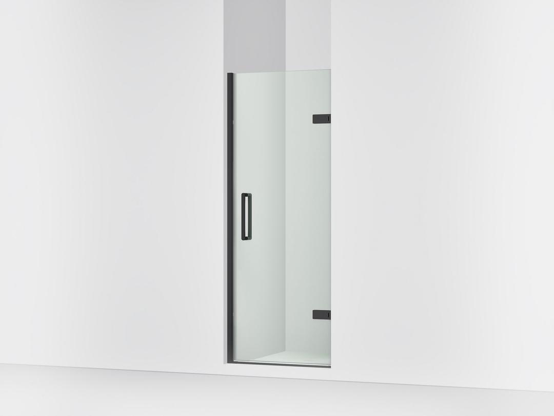 ComposedE Frameless pivot shower door, 71-5/8'' H x 27-5/8 - 28-3/8'' W, with 3/8'' thick Crystal Clear glass by Kohler