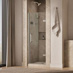 ComposedE Frameless pivot shower door, 71-5/8'' H x 27-5/8 - 28-3/8'' W, with 3/8'' thick Crystal Clear glass - image 2